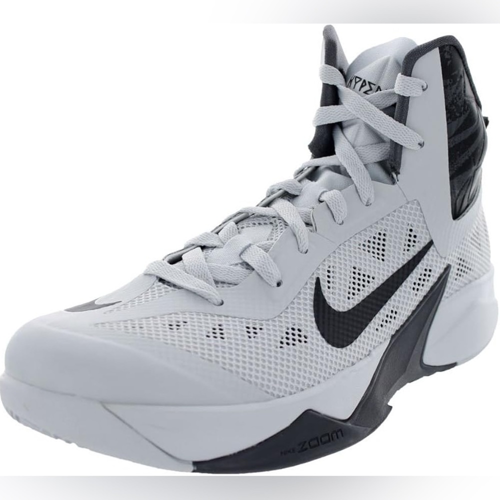 Nike Zoom HYPERFUSE Men's Shoes 615896-004 White Black High Top